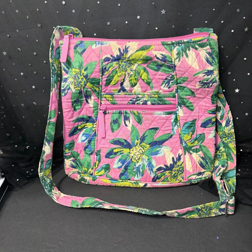 Vera Bradley Tropical Paradise Hipster Crossbody Bag Pink Floral Retired 2014